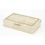 Dunhill, Art Deco onyx cigarette box with gilt metal mounts, engraved Dunhill London to the base,