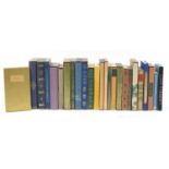 Folio Society hardback books with slip cases including The Great Enterprise, Travels in West