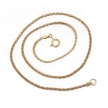 9ct gold S link necklace, 40cm in length, 7.0g