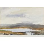 Edward Wesson - Kyle of Tongue, Sutherland, watercolour, framed and glazed, 51cm x 34.5cm