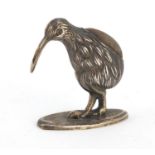 Adie & Lovekin Ltd, Edward VII silver kiwi pin cushion, Birmingham 1909, 3.5cm high, 7.2g