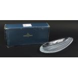 Villeroy & Boch frosted and clear glass dish with box, 35cm wide