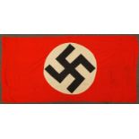 German military interest banner with swastika, 195cm x 94.5cm