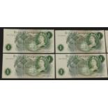 Nineteen Bank of England L K O'Brien one pound notes, various serial numbers
