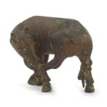 Chinese patinated bronze Tang style horse, 7cm wide