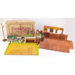 Britains and other cowboys and Indians together with a Joytoy Fort Cherokee with box
