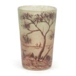 Charles Vessiere Nancy, early 20th century French cameo glass liqueur glass decorated with a