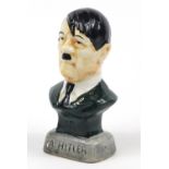 German military interest porcelain bust of Adolf Hitler, 13.5cm high