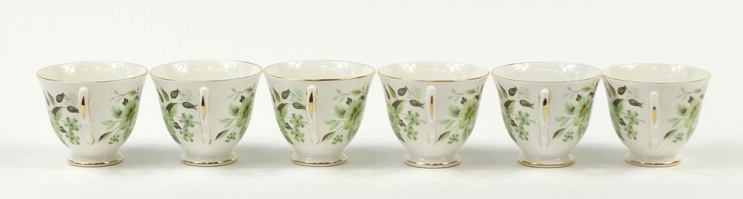 Colclough six place tea service decorated with flowers, each cup 7cm high - Image 14 of 25