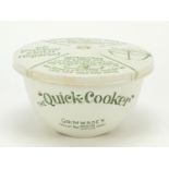 Grimwade's pottery Quick-Cooker, 16cm in diameter