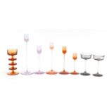 Ronald Stennett-Willson, art glassware including a Wedgwood three disk Sherringham candlestick and