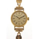 Pulsar, ladies quartz wristwatch with 9ct gold strap, 18mm in diameter, 11.3g
