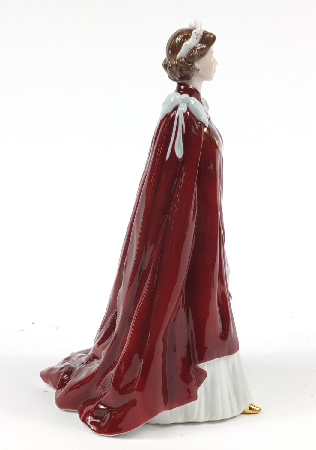 Royal Worcester figurine of Queen Elizabeth II, 23cm high - Image 5 of 8