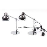 Pair of retro adjustable table lamps