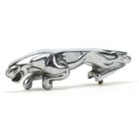 Vintage Jaguar chrome car mascot, numbers to the underside, 18cm in length