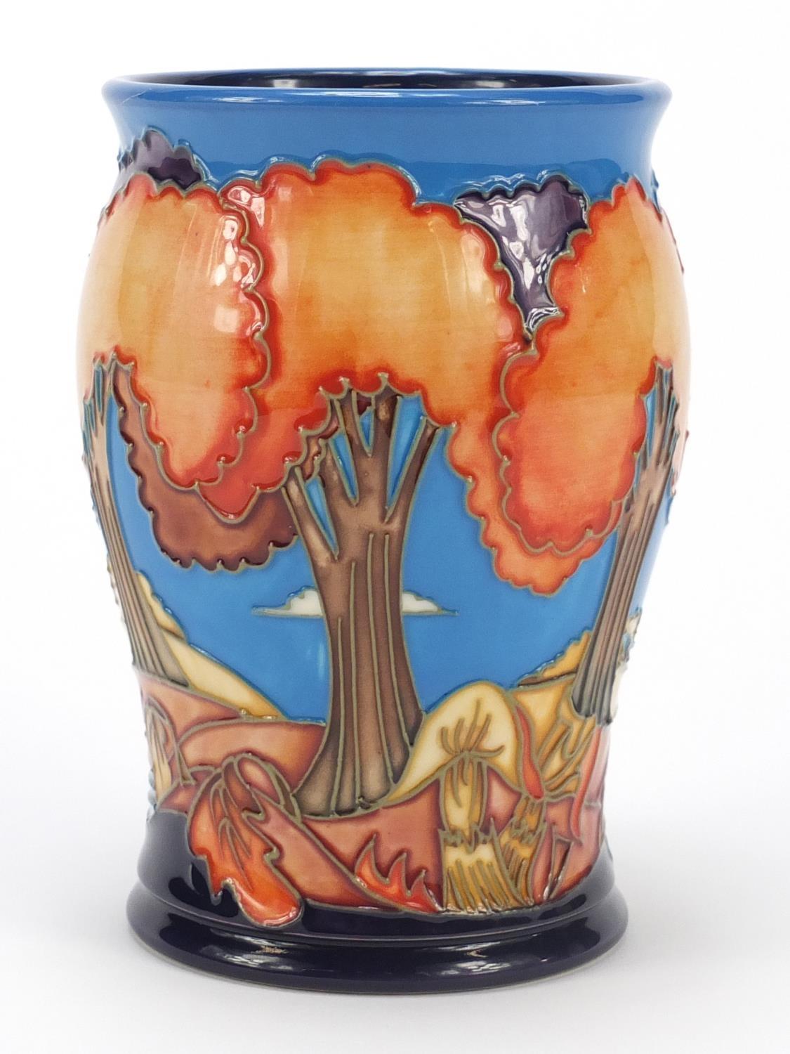 Emma Bossons for Moorcroft, pottery vase hand painted in the Wanderer's Sky pattern, dated 2002, - Image 3 of 9