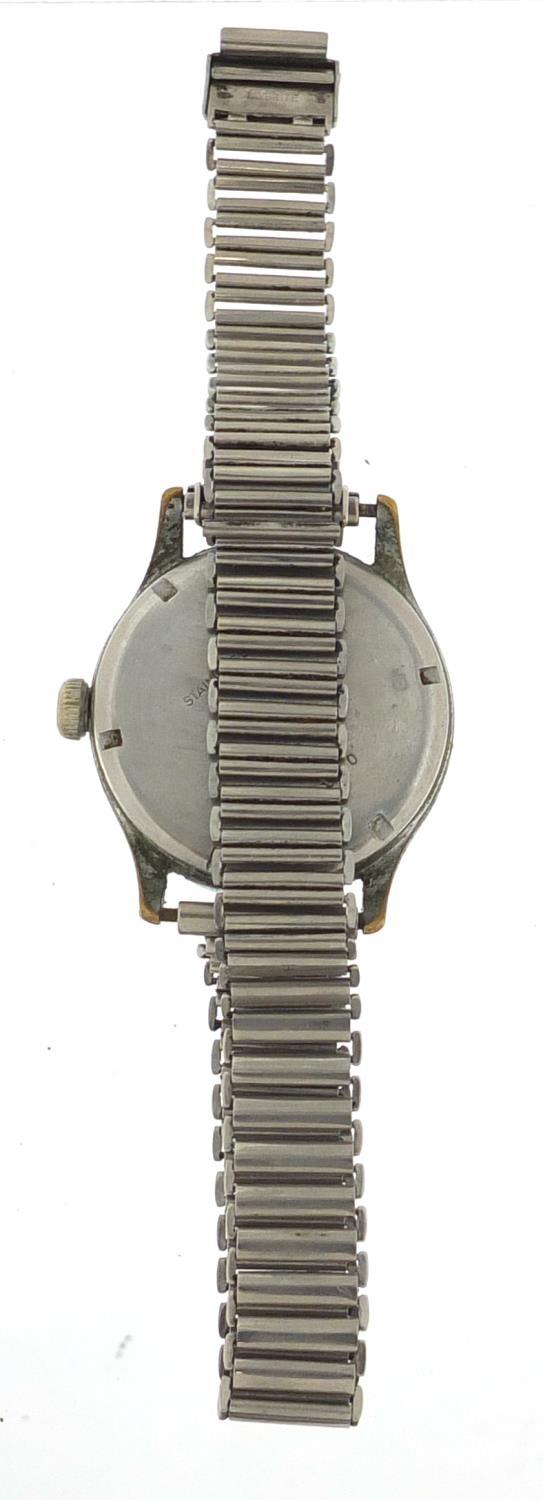Helvetia, vintage gentlemen's manual wristwatch with military dial, 33.5mm in diameter - Image 5 of 6