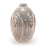 Lude, continental Art Deco pottery vase, 21.5cm high
