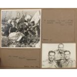 British military World War II black and white photographs and ephemera, predominantly of Greece