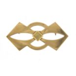 9ct gold bow brooch, 5cm in length, 6.8g