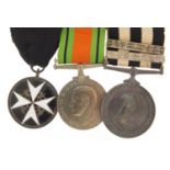 British military World War II three medal group including an Order of St John awarded to D/OFF.F.