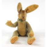 Vintage Steiff rabbit with jointed limbs, 41.5cm high