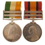British military South Africa pair awarded to 4262PTE.F.MANN.NORFOLK.IGT comprising a Queen's