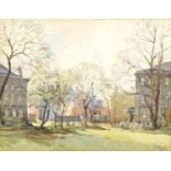 Goodhall '46 - Abercromby Square Liverpool, watercolour, mounted and framed, 30cm x 24cm