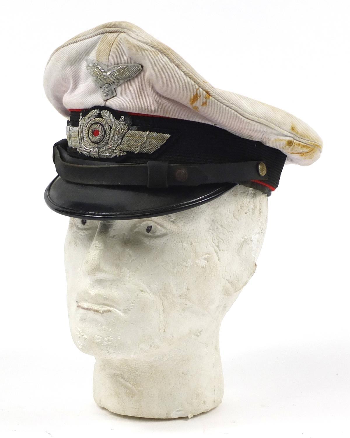 German military interest Luftwaffe visor cap with badges