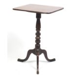 Victorian mahogany tilt top occasional table with tripod base, 69cm H x 48cm W x 42cm D
