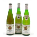 Three bottles of 1975 Bernkasteler Lay Riesling Auslese sweet wine