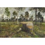 Impressionist landscape, oil on canvas, mounted and framed, 60cm x 40cm excluding the mount and