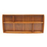 Ercol elm plate plate rack, 49cm H x 107cm W x 12.5cm D