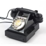 Vintage GPO Bakelite dial telephone numbered 6286295