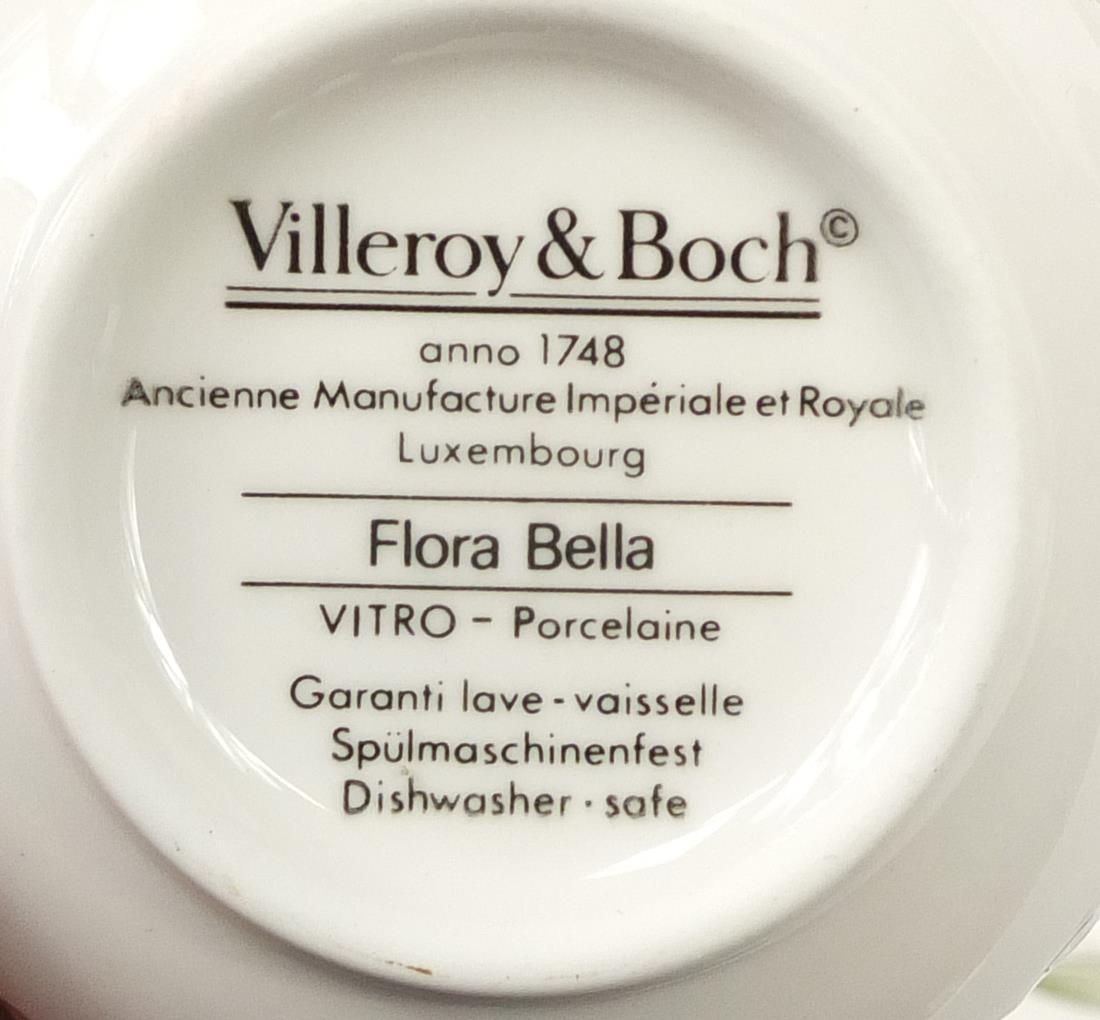 Villeroy & Boch Flora Bella dinner and teaware including plates and cups with saucers - Image 9 of 9