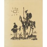 After Pablo Picasso - Don Quixote, lithograph, framed and glazed, 60cm x 49.5 excluding the frame
