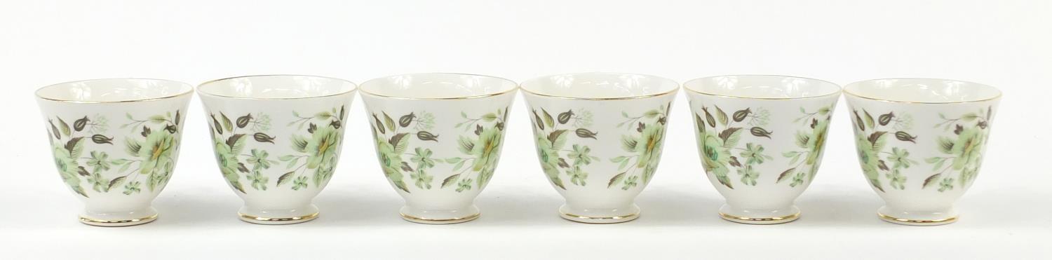 Colclough six place tea service decorated with flowers, each cup 7cm high - Image 16 of 25