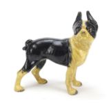 Painted cast iron French Bulldog, 23cm wide
