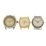 Three vintage gentlemen's wristwatches comprising Secura Automatic, MuDu Doublematic and Timex