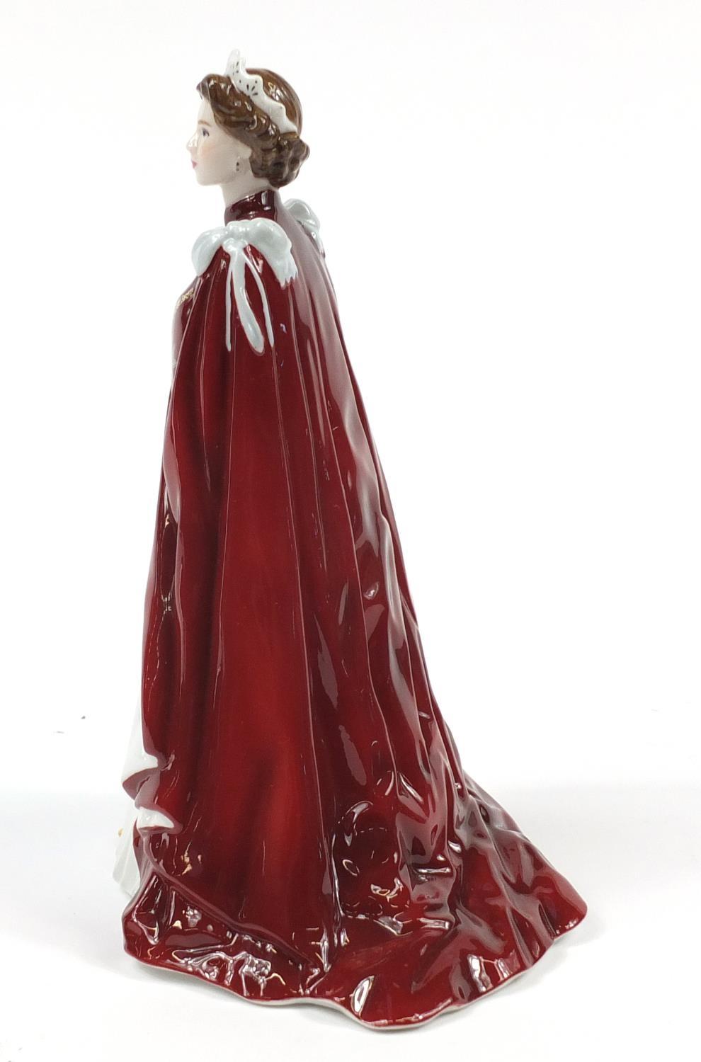 Royal Worcester figurine of Queen Elizabeth II, 23cm high - Image 3 of 8