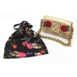 Unique Dolce & Gabbana snakeskin Millennials shoulder bag with Dust bag, 22cm wide, PROVENANCE: