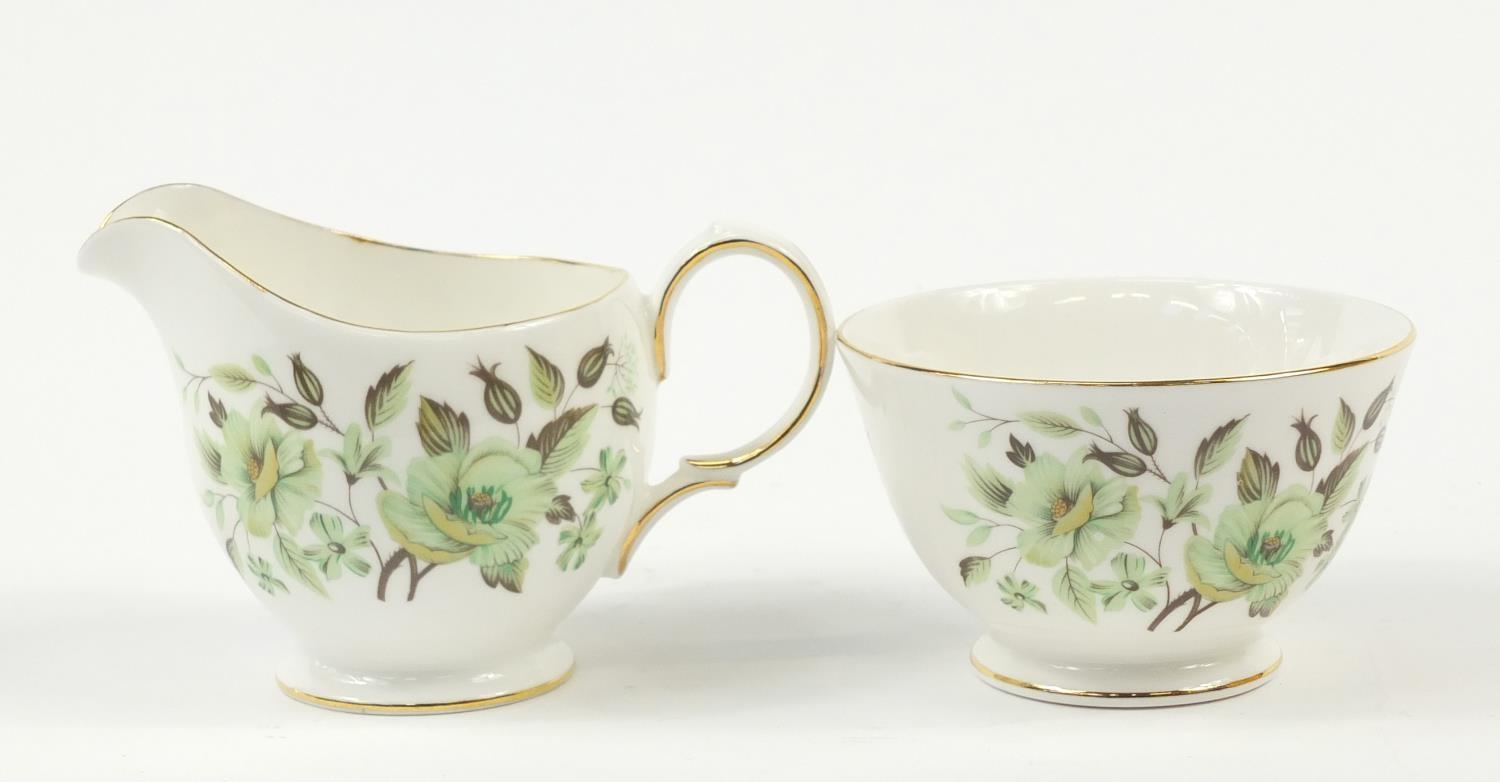 Colclough six place tea service decorated with flowers, each cup 7cm high - Image 20 of 25