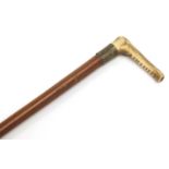 Malacca riding crop with horn handle, 68cm in length