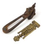 Two classical door knockers including a Victorian example by A Kennck & Sons no 414, the largest