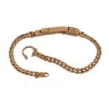 Broken 9ct gold ladies wristwatch strap, 15cm in length, 5.0g