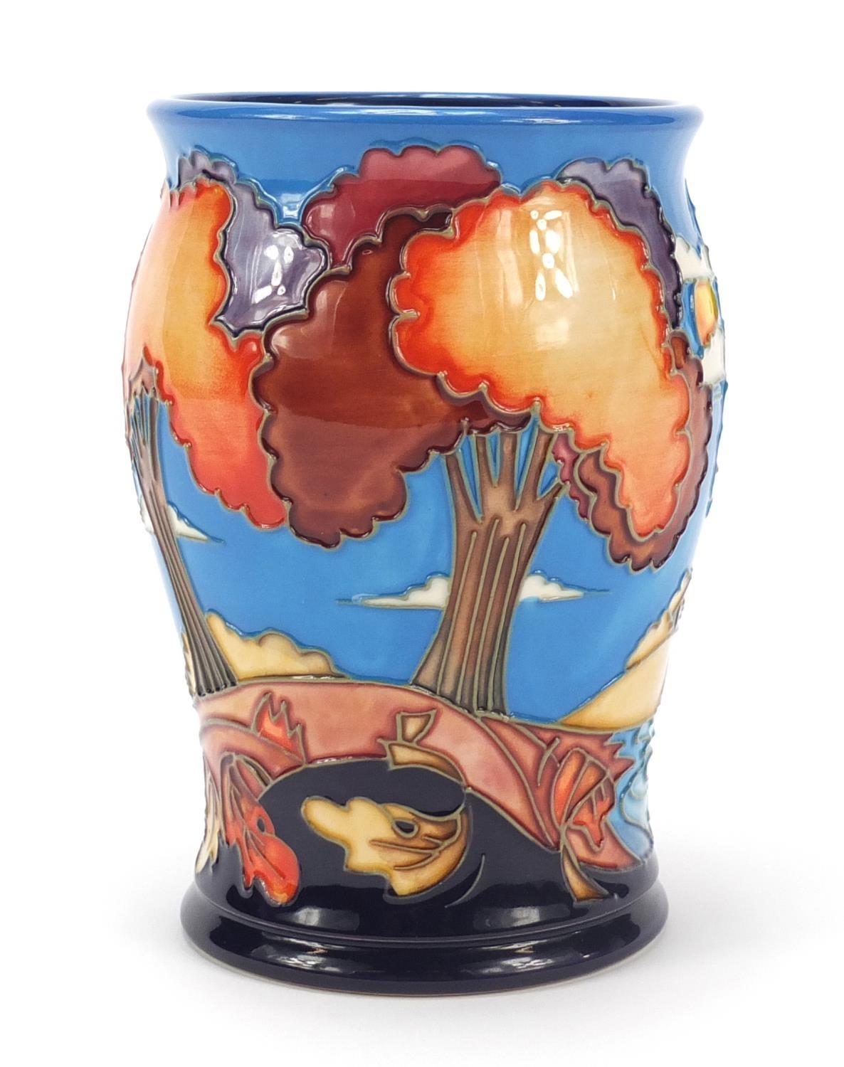 Emma Bossons for Moorcroft, pottery vase hand painted in the Wanderer's Sky pattern, dated 2002, - Image 5 of 9