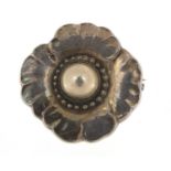 Georg Jensen, Danish silver dogwood flower brooch, pattern number 189, 3.1cm in diameter, 12.0g