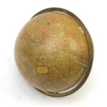 Large 19th century Malbi's Celestial globe with brass mounts, retailed by Edward Stanford,