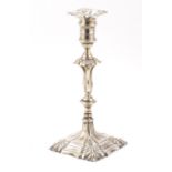 Hawksworth, Eyre & Co Ltd, Victorian silver candlestick, Sheffield 1901, 25cm high, 664.5g