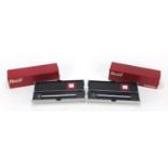 Two Aurora Hastil fountain pens with cases and boxes